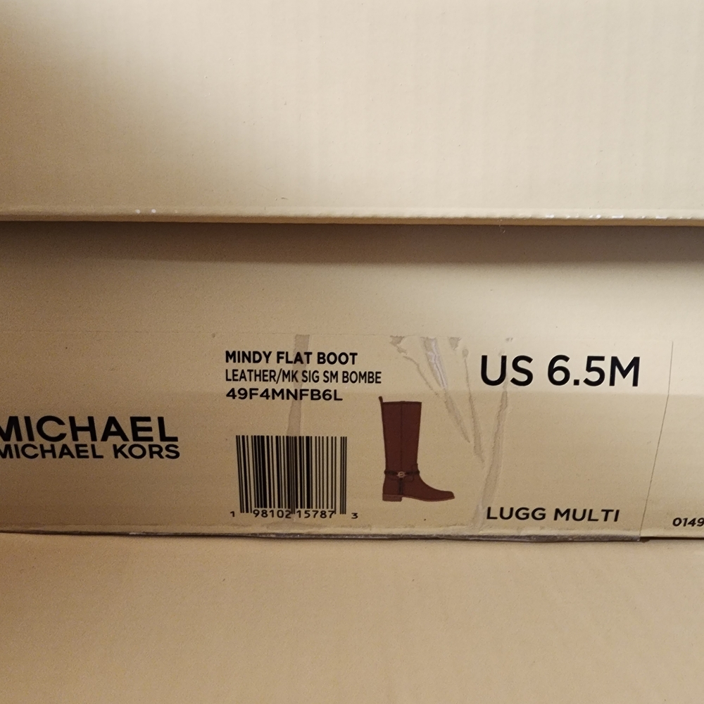 Michael Kors Brown Leather Over the Knee Boots - Picture 2 of 8